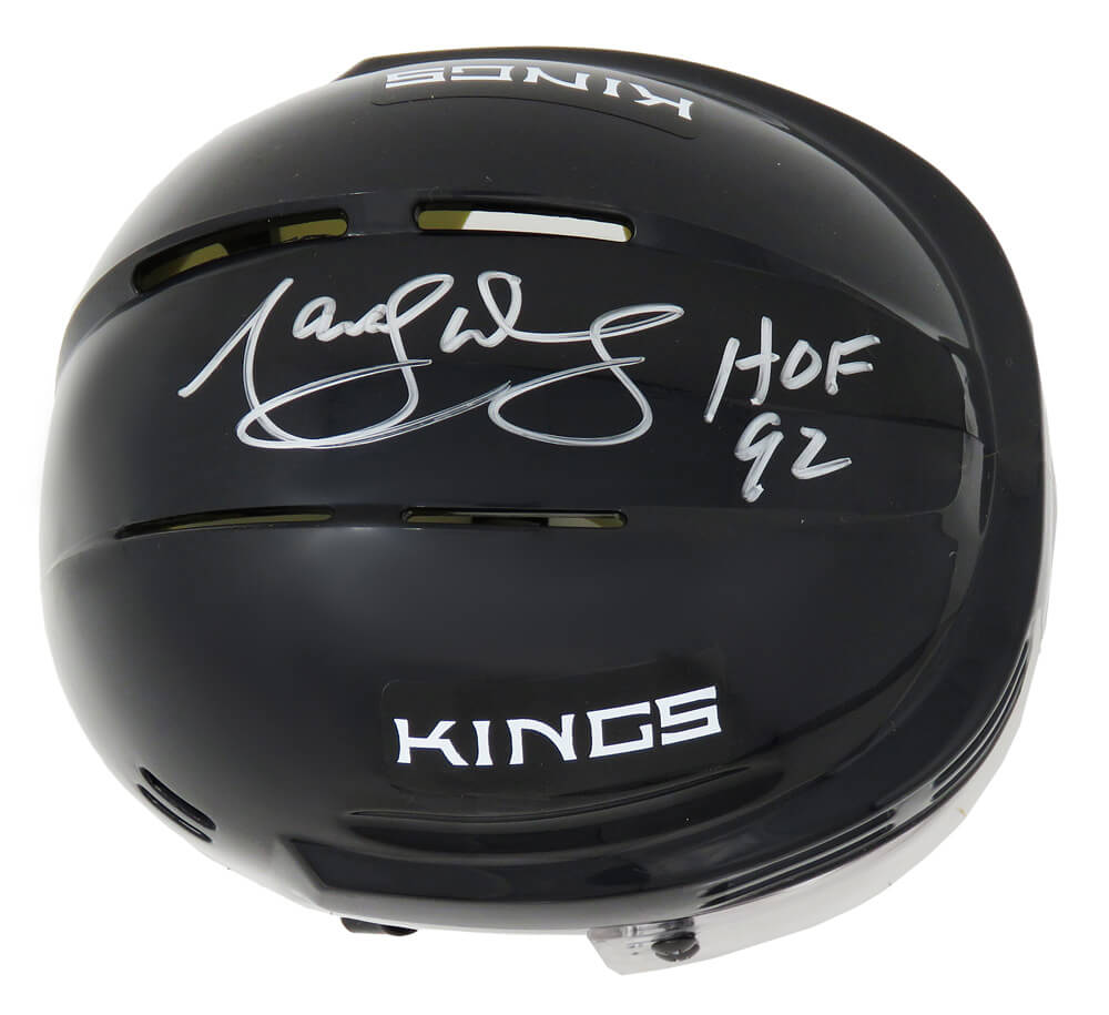 Marcel Dionne Signed Los Angeles Kings Hockey Mini Helmet w/HOF'92 - DIOMIN400 - Marcel Dionne Signed Los Angeles Kings Hockey Mini Helmet w/HOF'92 product image