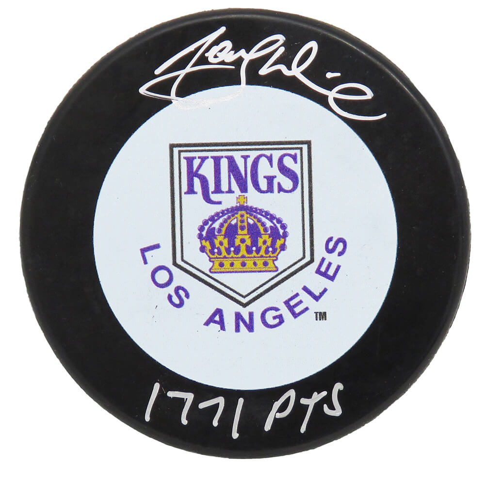 Marcel Dionne Signed Los Angeles Kings 1970's Style Logo Hockey Puck w/1,771 Pts - DIOPUC407 - Marcel Dionne Signed Los Angeles Kings 1970's Style Logo Hockey Puck w/1,771 Pts product image