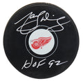 Marcel Dionne Signed Detroit Red Wings Logo Hockey Puck w/HOF'92 - DIOPUC408 - Marcel Dionne Signed Detroit Red Wings Logo Hockey Puck w/HOF'92 product image