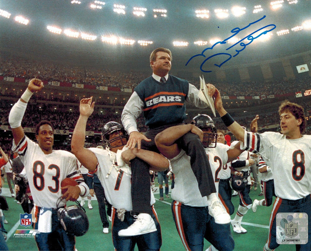 Mike Ditka Signed Bears Super Bowl Carried Off Field 8x10 Photo - DIT08P304 - Mike Ditka Signed Bears Super Bowl Carried Off Field 8x10 Photo product image