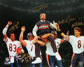 Mike Ditka, Willie Gault, William Perry, Steve McMichael & Maury Buford Signed Bears Super Bowl XX Carried Off Spotlight 16x20 Photo - DIT16P331 - Mike Ditka, Willie Gault, William Perry, Steve McMichael & Maury Buford Signed Bears Super Bowl XX Carried Off Spotlight 16x20 Photo product image