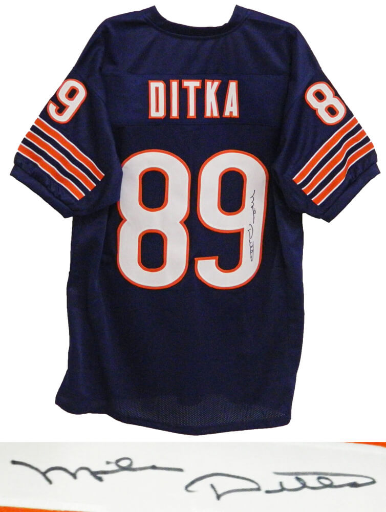 Mike Ditka Signed Navy Custom Jersey - DITJRY300 - Mike Ditka Signed Navy Custom Jersey product image