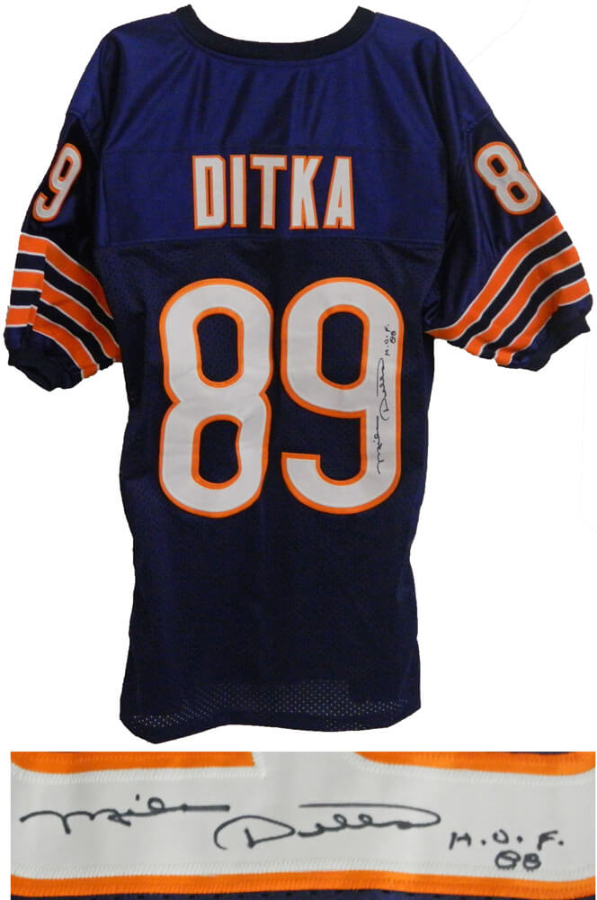Mike Ditka Signed Navy Custom Throwback Jersey w/HOF'88 - DITJRY301 - Mike Ditka Signed Navy Custom Throwback Jersey w/HOF'88 product image