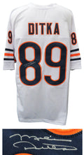 Mike Ditka Signed White Throwback Custom Football Jersey - DITJRY306 - Mike Ditka Signed White Throwback Custom Football Jersey product image