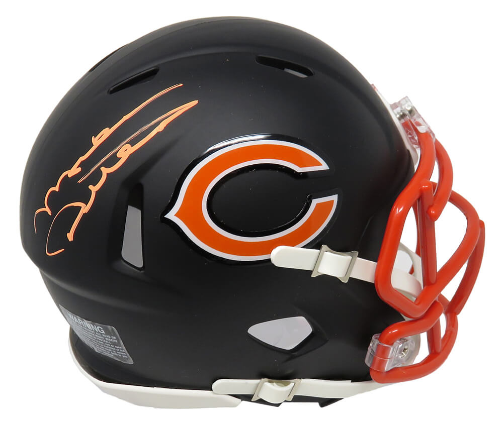 Mike Ditka Signed Chicago Bears Flat Black Matte Riddell Speed Mini Helmet - DITMIN310 - Mike Ditka Signed Chicago Bears Flat Black Matte Riddell Speed Mini Helmet product image