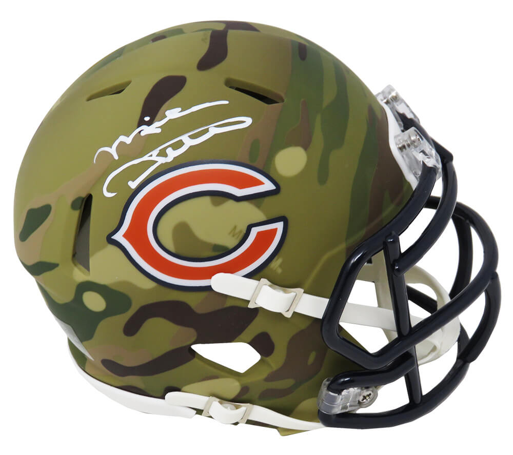 Mike Ditka Signed Chicago Bears CAMO Riddell Speed Mini Helmet - DITMIN315 - Mike Ditka Signed Chicago Bears CAMO Riddell Speed Mini Helmet product image