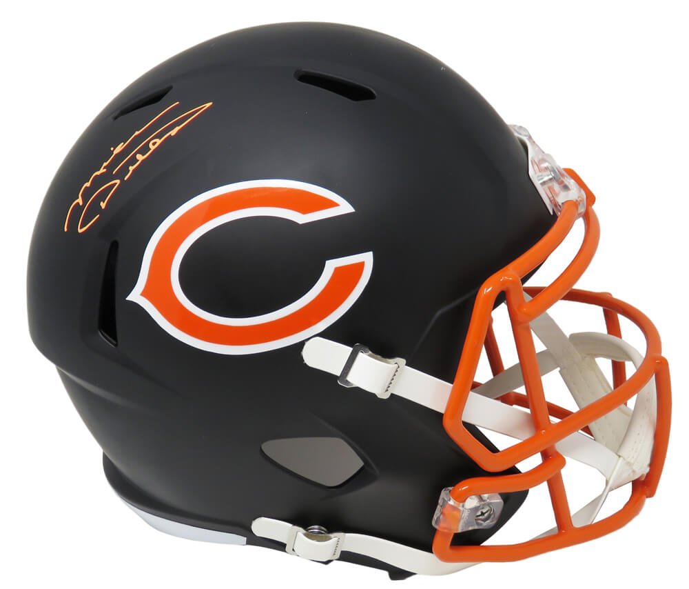 Mike Ditka Signed Chicago Bears Flat Black Matte Riddell Speed Full Size Replica Helmet - DITREP308 - Mike Ditka Signed Chicago Bears Flat Black Matte Riddell Speed Full Size Replica Helmet product image