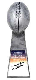 Mike Ditka Signed Football World Champion 15 Inch Replica Silver Trophy - DITTRO301 - Mike Ditka Signed Football World Champion 15 Inch Replica Silver Trophy product image
