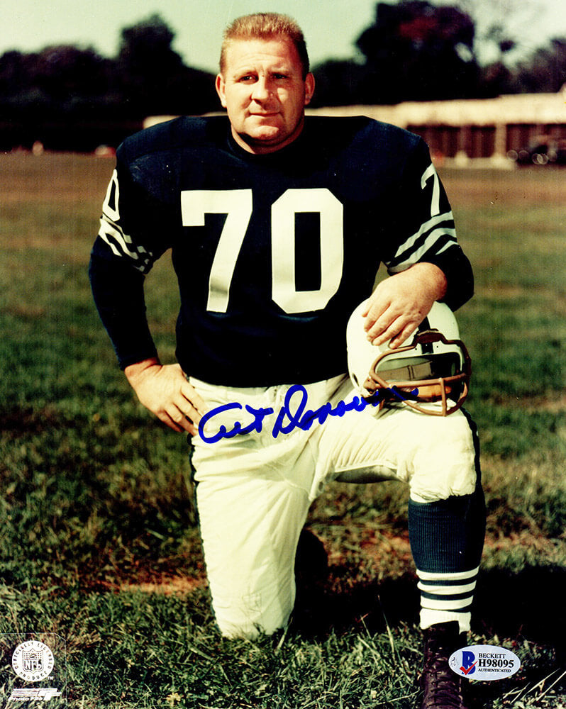Art Donovan Signed Colts Kneel Pose 8x10 Photo (Beckett) - DON08P301 - Art Donovan Signed Colts Kneel Pose 8x10 Photo (Beckett) product image