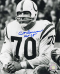 Art Donovan Signed Colts B&W Close Up 8x10 Photo w/HOF'68 - DON08P303 - Art Donovan Signed Colts B&W Close Up 8x10 Photo w/HOF'68 product image