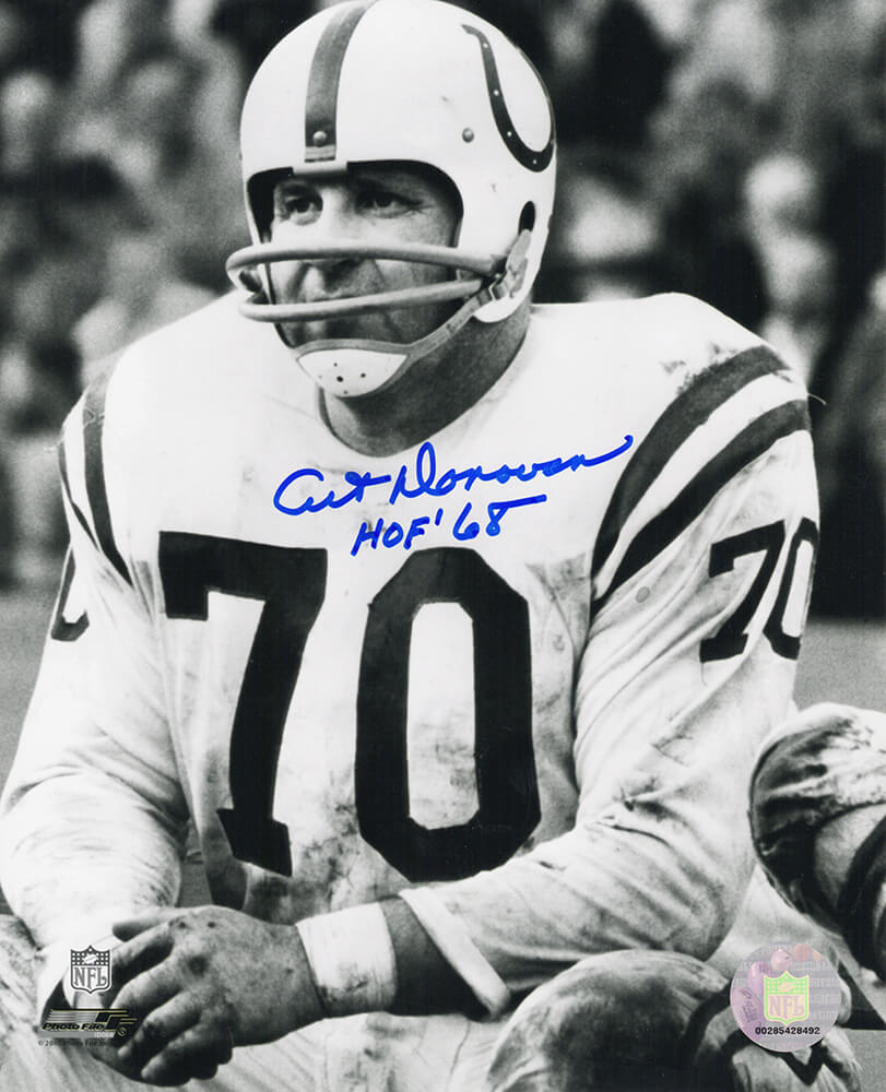 Art Donovan Signed Colts B&W Close Up 8x10 Photo w/HOF'68 - DON08P303 - Art Donovan Signed Colts B&W Close Up 8x10 Photo w/HOF'68 product image