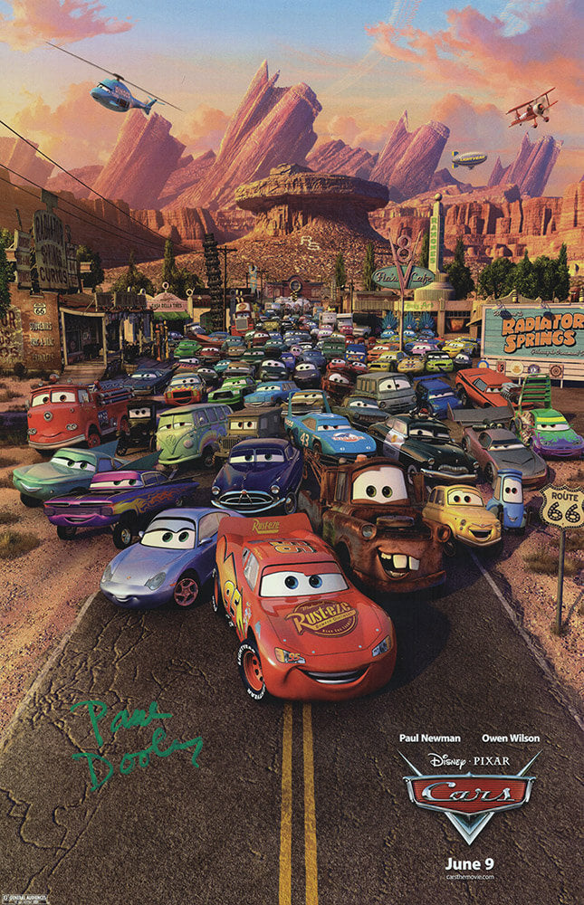 Paul Dooley Signed Cars 11x17 Movie Poster - (In Green) - DOOPST501 - Paul Dooley Signed Cars 11x17 Movie Poster - (In Green) product image