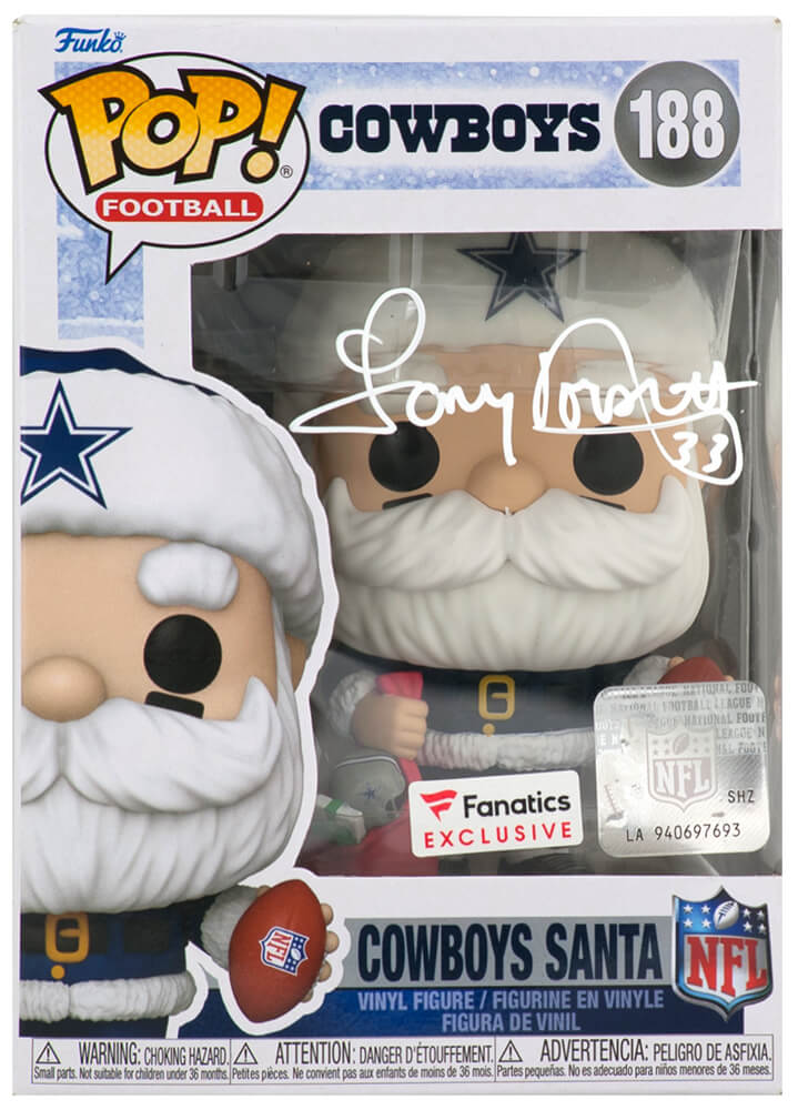 Tony Dorsett Signed Dallas Cowboys 'SANTA' Funko Pop Doll #188 - DORFUN300 - Tony Dorsett Signed Dallas Cowboys 'SANTA' Funko Pop Doll #188 product image