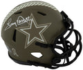 Tony Dorsett Signed Dallas Cowboys Salute to Service Riddell Speed Mini Helmet - DORMIN302 - Tony Dorsett Signed Dallas Cowboys Salute to Service Riddell Speed Mini Helmet product image