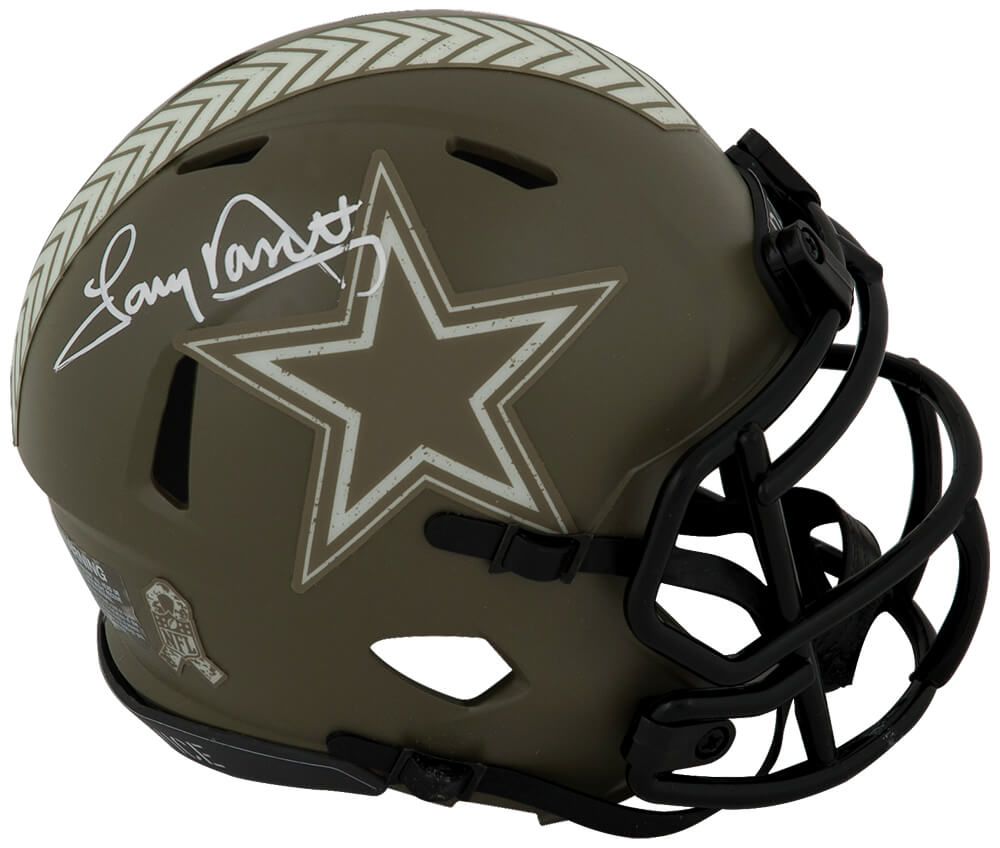 Tony Dorsett Signed Dallas Cowboys Salute to Service Riddell Speed Mini Helmet - DORMIN302 - Tony Dorsett Signed Dallas Cowboys Salute to Service Riddell Speed Mini Helmet product image