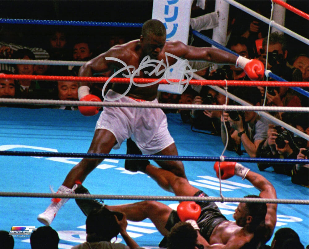 James Buster Douglas Signed Boxing Mike Tyson Knockout 8x10 Photo - DOU08P504 - James Buster Douglas Signed Boxing Mike Tyson Knockout 8x10 Photo product image