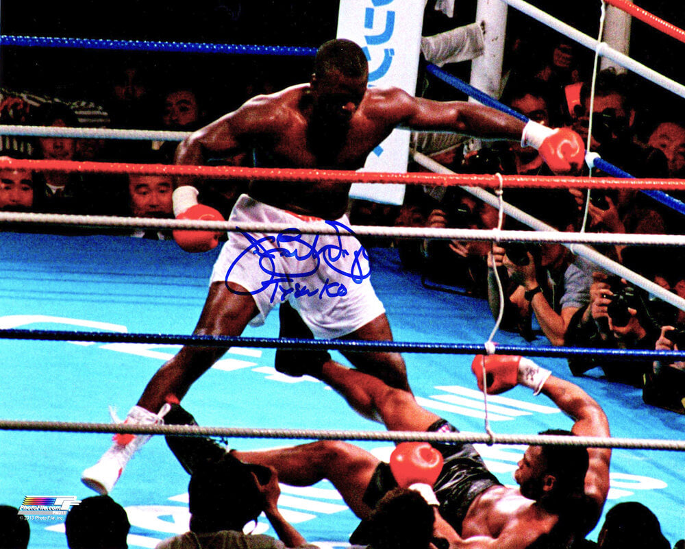 James Buster Douglas Signed Boxing Mike Tyson Knockout 8x10 Photo w/Tyson KO - DOU08P506 - James Buster Douglas Signed Boxing Mike Tyson Knockout 8x10 Photo w/Tyson KO product image