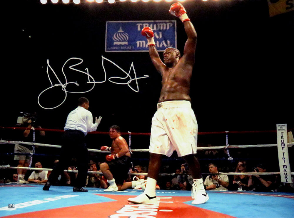 James Buster Douglas Signed Boxing Fight Celebration 16x20 Photo - DOU16P509 - James Buster Douglas Signed Boxing Fight Celebration 16x20 Photo product image