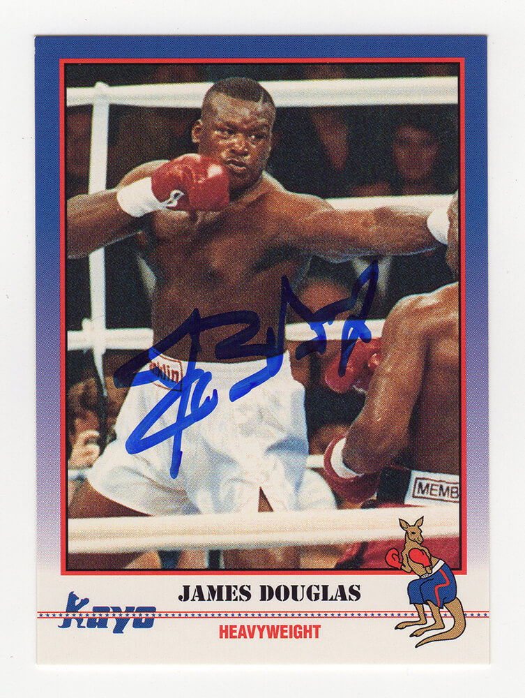 James Buster Douglas Signed 1991 Kayo Boxing Trading Card #31 - DOUCAR505 - James Buster Douglas Signed 1991 Kayo Boxing Trading Card #31 product image