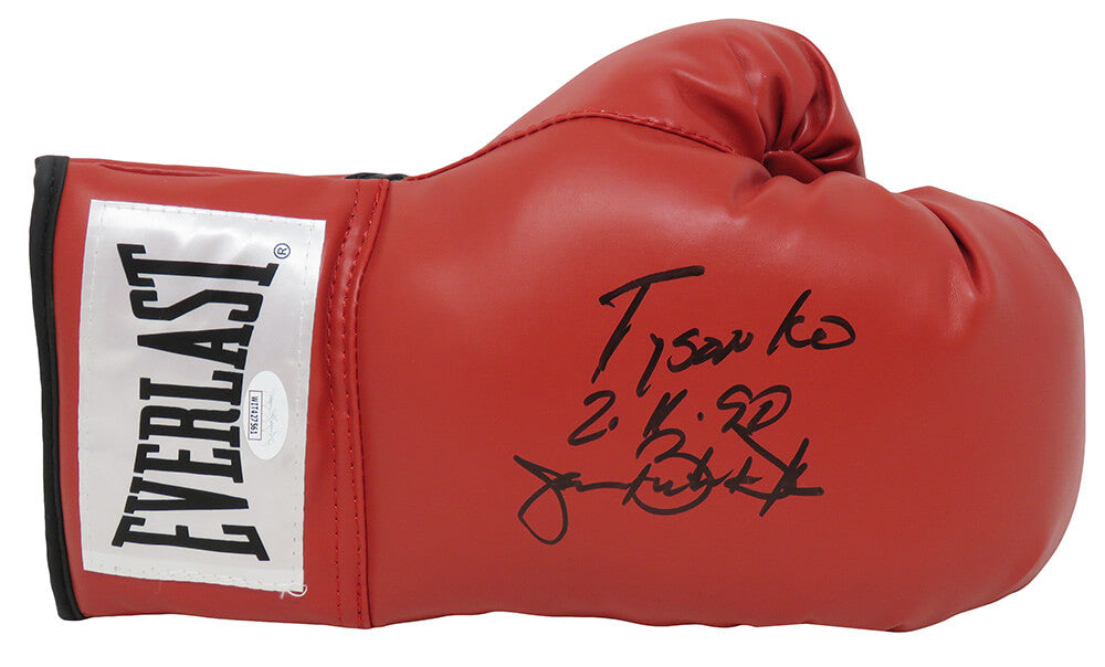 James Buster Douglas Signed Everlast Red Boxing Glove w/Tyson KO 2-10-90 (JSA) - DOUGLV509 - James Buster Douglas Signed Everlast Red Boxing Glove w/Tyson KO 2-10-90 (JSA) product image