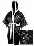 James Buster Douglas Signed Title Black Boxing Robe w/Tyson KO 2-11-90 - DOUROB501 - James Buster Douglas Signed Title Black Boxing Robe w/Tyson KO 2-11-90 product image