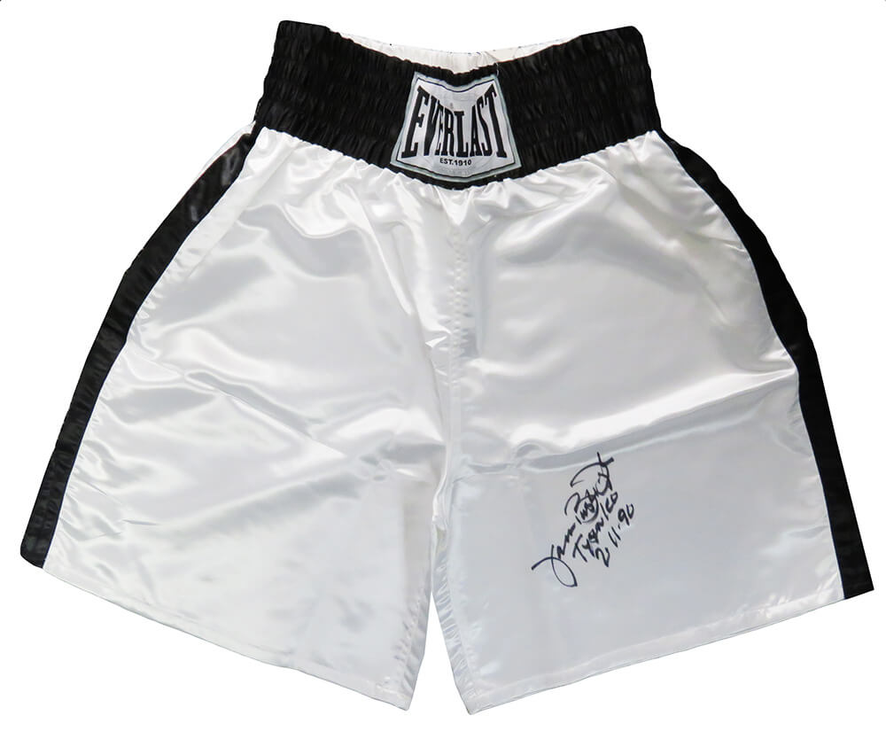 James Buster Douglas Signed Everlast White Boxing Trunks w/Tyson KO 2-11-90 - DOUTRU504 - James Buster Douglas Signed Everlast White Boxing Trunks w/Tyson KO 2-11-90 product image