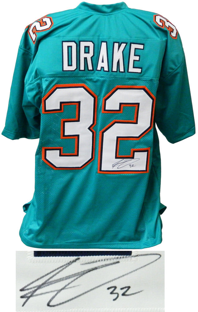 Kenyan Drake Signed Teal Custom Football Jersey - DRAJRY300 - Kenyan Drake Signed Teal Custom Football Jersey product image