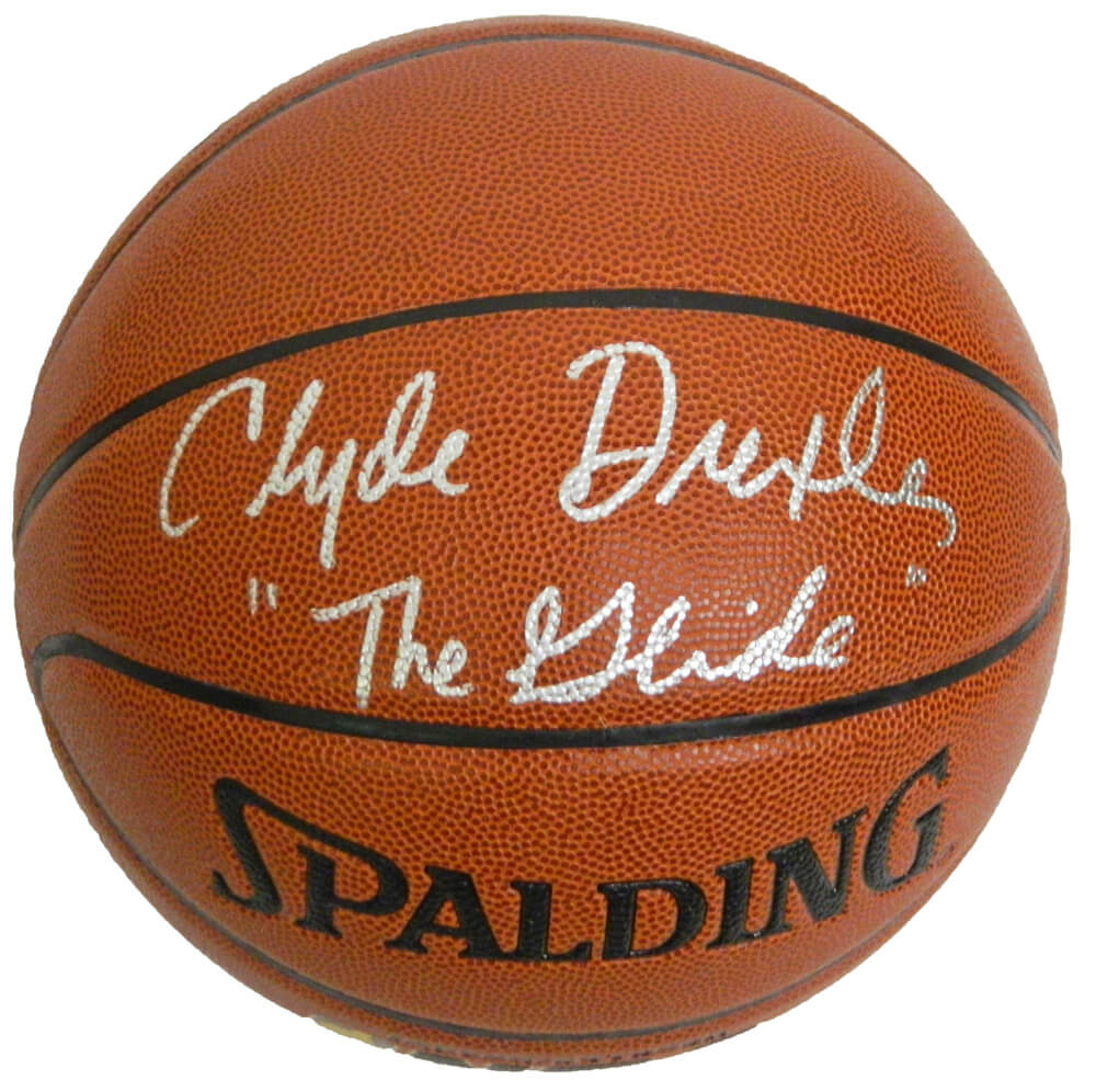 Clyde Drexler Signed Spalding Indoor/Outdoor Basketball w/The Glide - DREBSK202 - Clyde Drexler Signed Spalding Indoor/Outdoor Basketball w/The Glide product image
