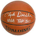Clyde Drexler Signed Spalding Indoor/Outdoor Basketball w/NBA Top 50 - DREBSK203 - Clyde Drexler Signed Spalding Indoor/Outdoor Basketball w/NBA Top 50 product image