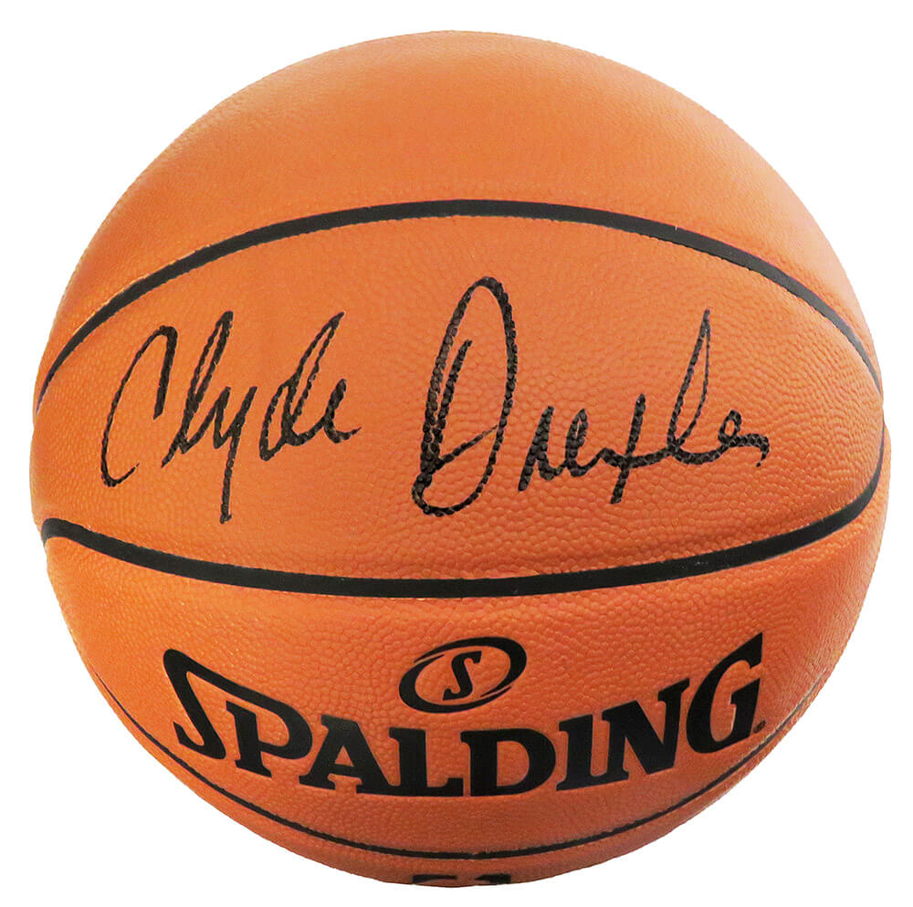 Clyde Drexler Signed Spalding Game Series Replica NBA Basketball - DREBSK213 - Clyde Drexler Signed Spalding Game Series Replica NBA Basketball product image