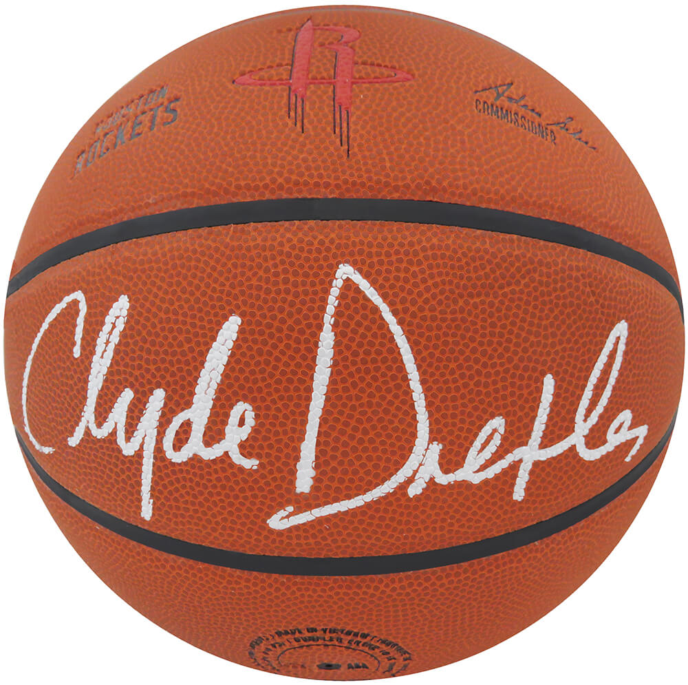 Clyde Drexler Signed Wilson Houston Rockets Logo NBA Basketball - DREBSK217 - Clyde Drexler Signed Wilson Houston Rockets Logo NBA Basketball product image
