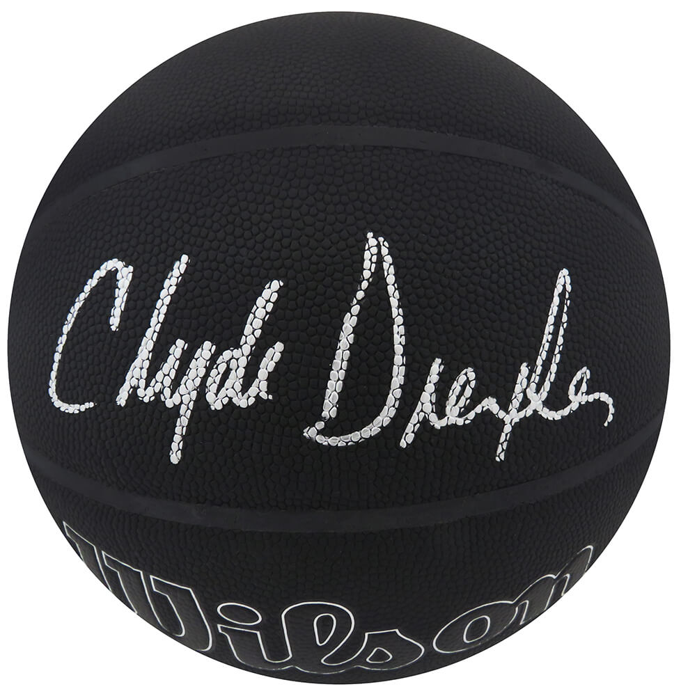 Clyde Drexler Signed Wilson I/O Black 75th Anniversary Logo NBA Basketball - DREBSK220 - Clyde Drexler Signed Wilson I/O Black 75th Anniversary Logo NBA Basketball product image