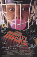 The Mighty Ducks Cast Signed 11x17 The Migty Ducks (Goldberg Image) Movie Poster (7 Signatures - w/Character Names) - DUCPST502 - The Mighty Ducks Cast Signed 11x17 The Migty Ducks (Goldberg Image) Movie Poster (7 Signatures - w/Character Names) product image
