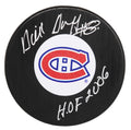 Dick Duff Signed Montreal Canadiens Large Logo Hockey Puck w/HOF 2006 - DUFPUC406 - Dick Duff Signed Montreal Canadiens Large Logo Hockey Puck w/HOF 2006 product image