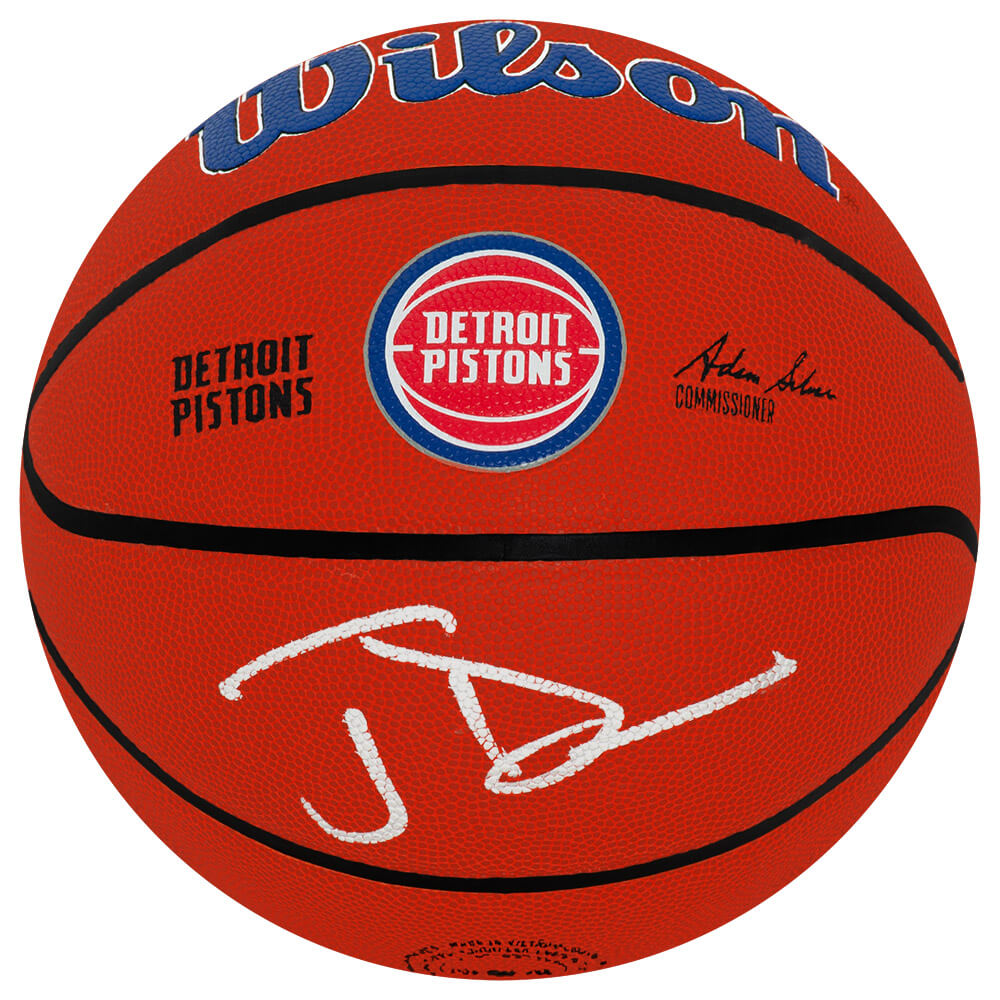 Joe Dumars Signed Detroit Pistons Logo Wilson NBA Basketball - DUMBSK202 - Joe Dumars Signed Detroit Pistons Logo Wilson NBA Basketball product image