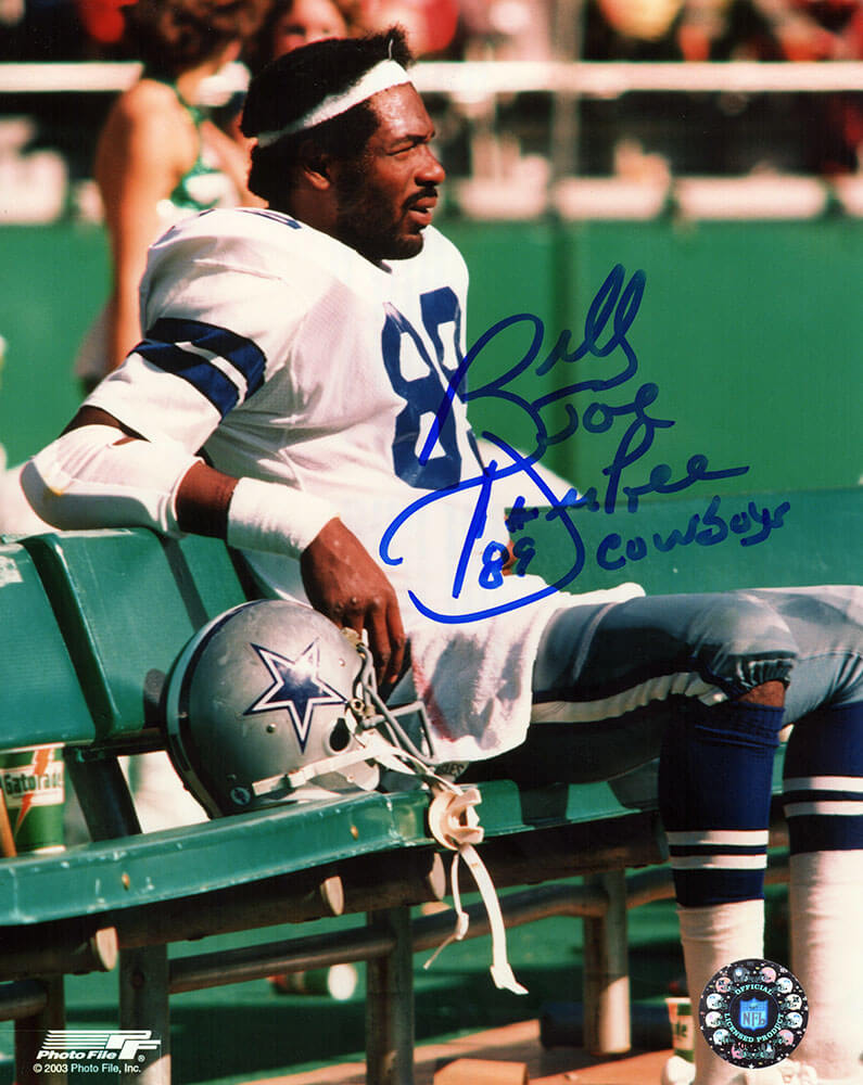 Billy Joe Dupree Signed Dallas Cowboys On Bench 8x10 Photo w/Cowboys - DUP08P300TW - Billy Joe Dupree Signed Dallas Cowboys On Bench 8x10 Photo w/Cowboys product image