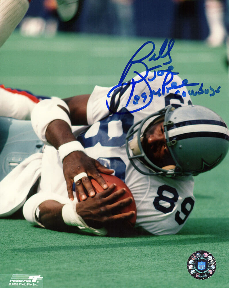 Billy Joe Dupree Signed Dallas Cowboys Recovering Football Action 8x10 Photo w/Cowboys - DUP08P301TW - Billy Joe Dupree Signed Dallas Cowboys Recovering Football Action 8x10 Photo w/Cowboys product image