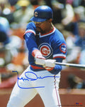 Leon Durham Signed Chicago Cubs Swinging 8x10 Photo - DUR08P100 - Leon Durham Signed Chicago Cubs Swinging 8x10 Photo product image