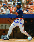 Leon Durham Signed Chicago Cubs Blue Jersey Swinging Action 8x10 Photo - DUR08P103 - Leon Durham Signed Chicago Cubs Blue Jersey Swinging Action 8x10 Photo product image