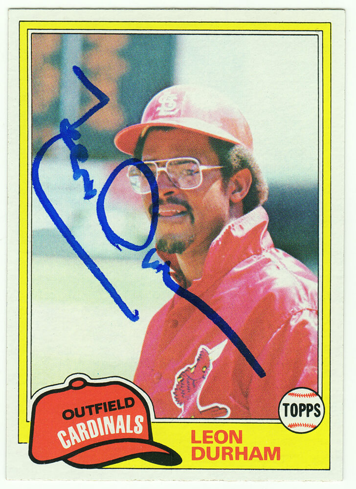 Leon Durham Signed St Louis Cardinals 1981 Topps Rookie Baseball Trading Card #321 - DURCAR110 - Leon Durham Signed St Louis Cardinals 1981 Topps Rookie Baseball Trading Card #321 product image
