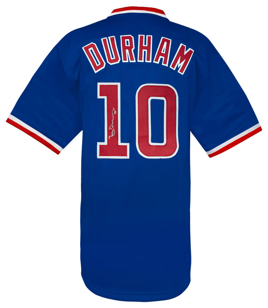 Leon Durham Signed Blue Custom Baseball Jersey w/Bull - DURJRY101 - Leon Durham Signed Blue Custom Baseball Jersey w/Bull product image