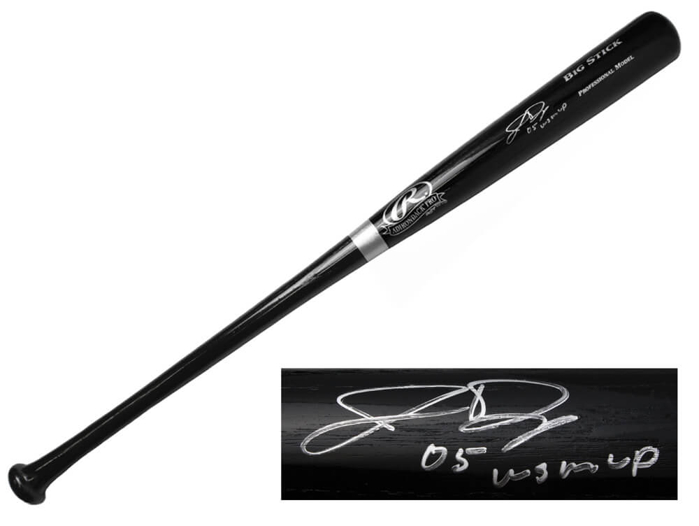 Jermaine Dye Signed Rawlings Big Stick Black Baseball Bat w/05 WS MVP - DYEBAT101 - Jermaine Dye Signed Rawlings Big Stick Black Baseball Bat w/05 WS MVP product image