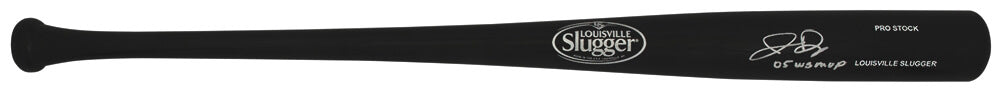 Jermaine Dye Signed Louisville Slugger Pro Stock Black Baseball Bat w/05 WS MVP - DYEBAT103 - Jermaine Dye Signed Louisville Slugger Pro Stock Black Baseball Bat w/05 WS MVP product image