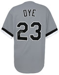 Jermaine Dye Signed Grey Custom Baseball Jersey - DYEJRY102 - Jermaine Dye Signed Grey Custom Baseball Jersey product image