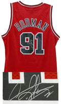 Dennis Rodman Signed Autographed Bulls Red Adidas Swingman Jersey - RODJRY200 - Dennis Rodman Signed Autographed Bulls Red Adidas Swingman Jersey product image