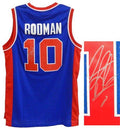 Dennis Rodman Signed Autographed Pistons Adidas Premier Blue Jersey - RODJRY201 - Dennis Rodman Signed Autographed Pistons Adidas Premier Blue Jersey product image