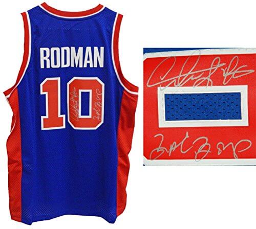Dennis Rodman Signed Detroit Pistons Blue Adidas Swingman Jersey w/Bad Boys - RODJRY210 - Dennis Rodman Signed Detroit Pistons Blue Adidas Swingman Jersey w/Bad Boys product image