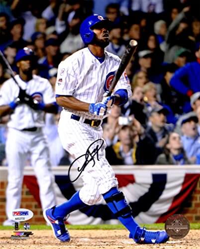 Dexter Fowler Signed Chicago Cubs NLDS Batting Action 8x10 Photo - FOW08P103 - Dexter Fowler Signed Chicago Cubs NLDS Batting Action 8x10 Photo product image