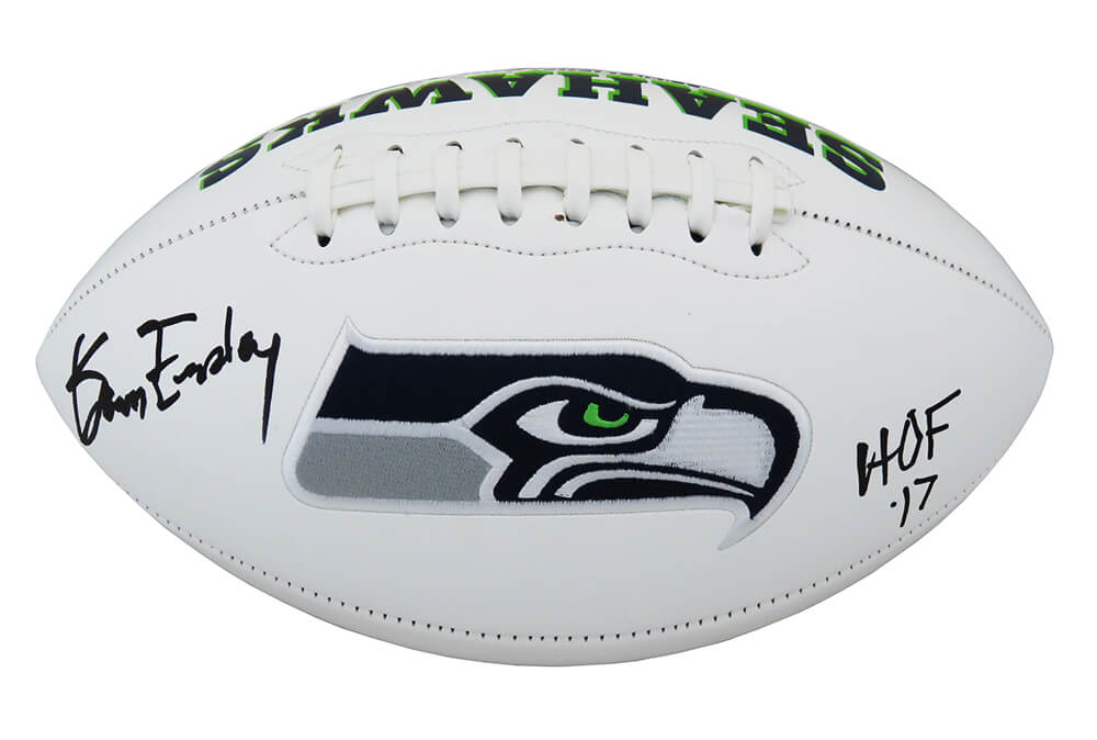 Kenny Easley Signed Seattle Seahawks White Logo Football w/HOF'17 - EASFTB301 - Kenny Easley Signed Seattle Seahawks White Logo Football w/HOF'17 product image
