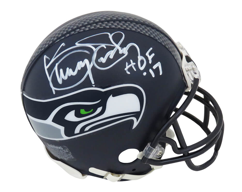 Kenny Easley Signed Seattle Seahawks Navy Matte Riddell Mini Helmet w/HOF'17 - EASMIN301 - Kenny Easley Signed Seattle Seahawks Navy Matte Riddell Mini Helmet w/HOF'17 product image